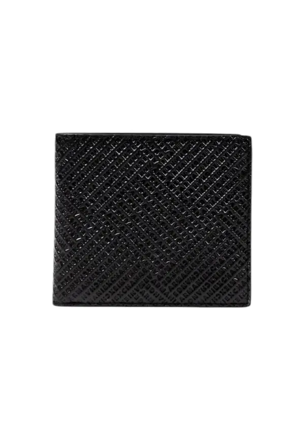 Armani Črna usnjena denarnica Armani Exchange