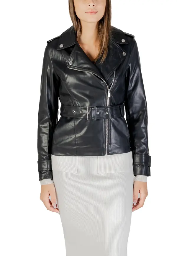 Morgan De Toi Črna usnjena jakna Morgan De Toi