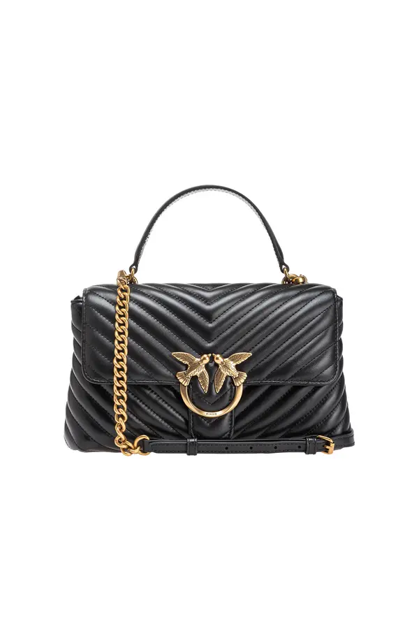 Pinko Črna usnjena torbica Pinko