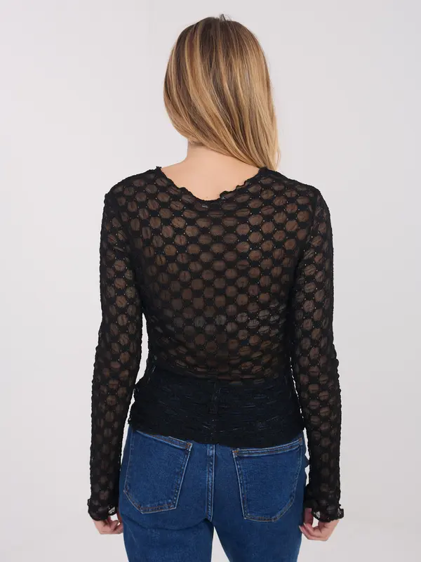 Factory Price Črna vzorčasta bluza