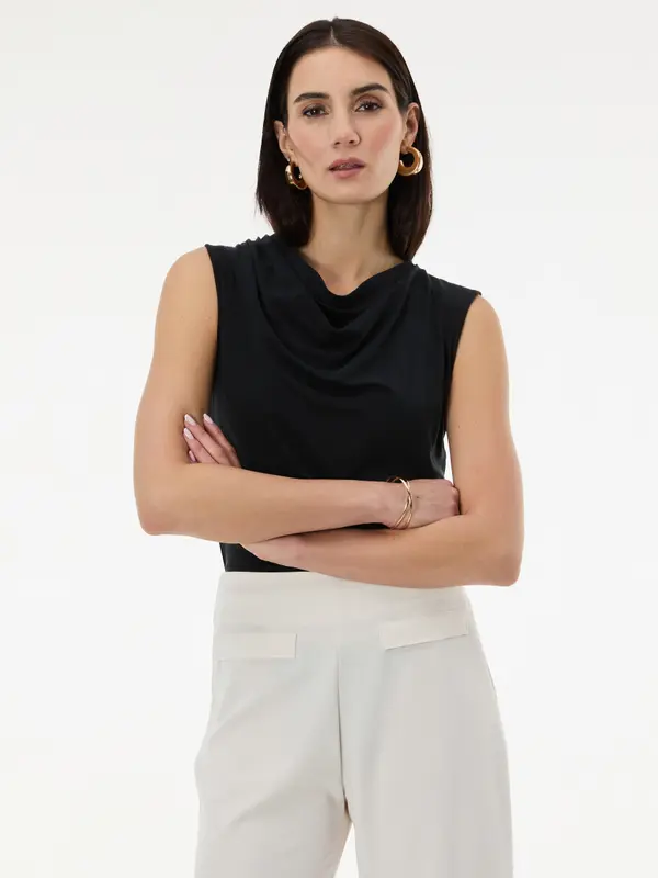 Orsay Črna ženska majica brez rokavov ORSAY