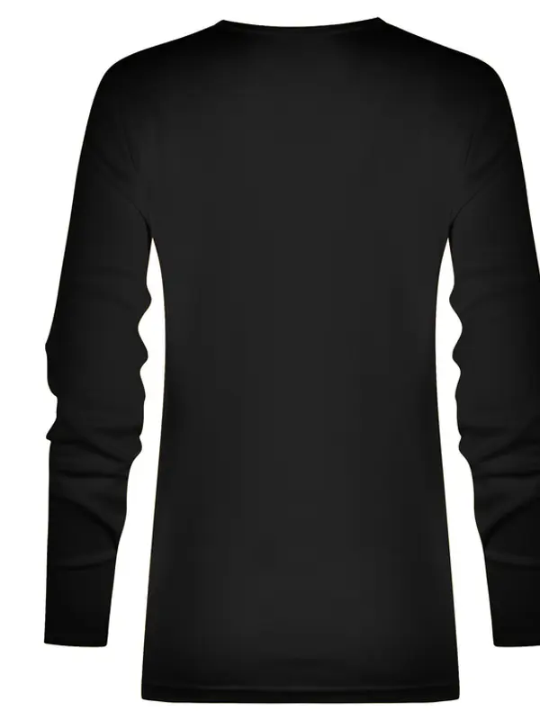 Promodoro Črna ženska majica z dolgimi rokavi