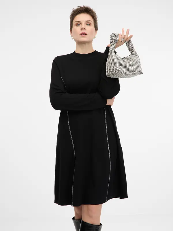 Orsay Črna ženska obleka ORSAY