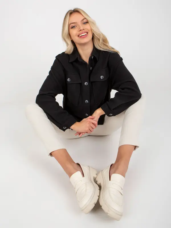 Patiskha Črna ženska srajca z žepi