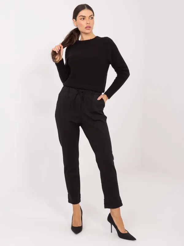 Factory Price Črne enobarvne hlače