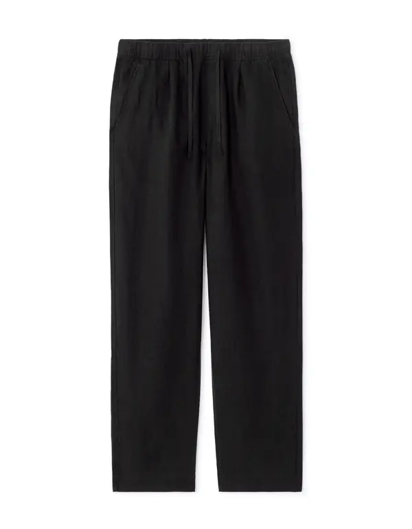 Celio Črne lanene hlače Celio Lolinos