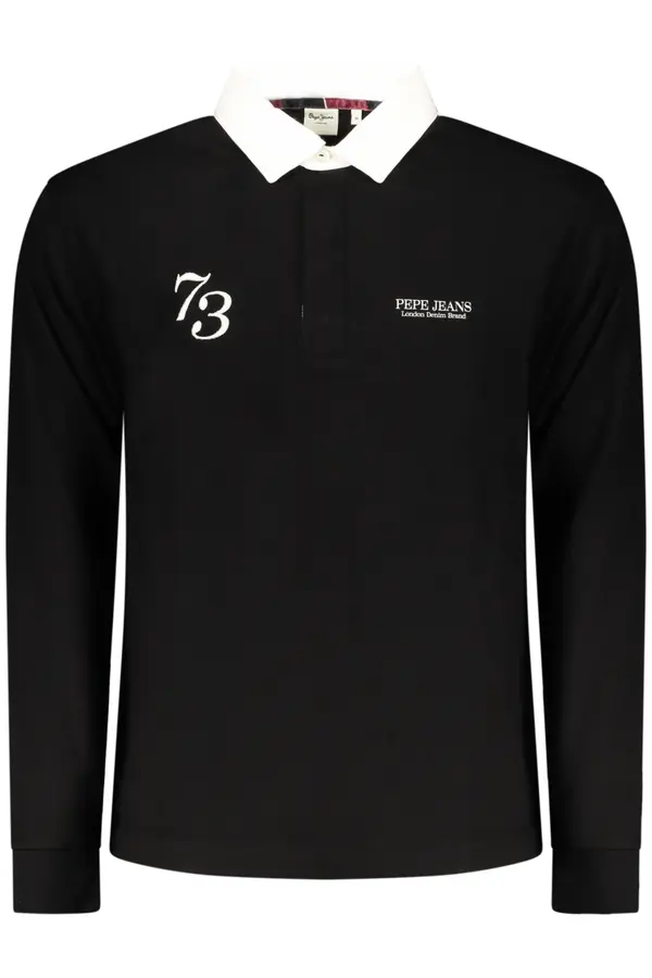 Pepe Jeans Črne moške polo majice z dolgimi rokavi