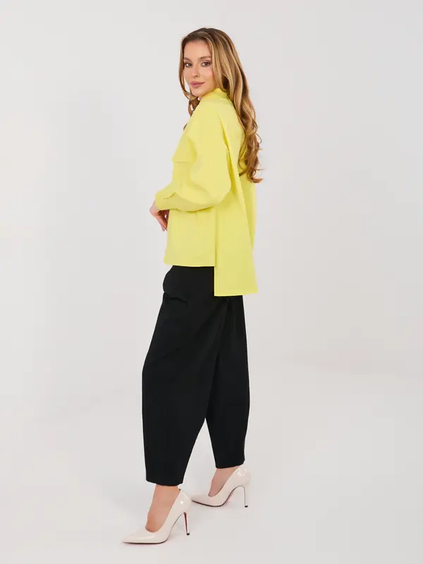 Italy Moda Črne ohlapne hlače