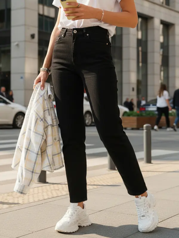 DStreet Črne ravne kavbojke