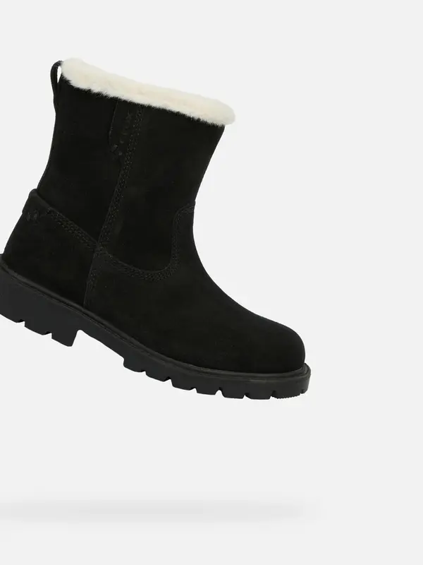 GEOX Črni dekliški zimski škornji Geox Shaylax WPF