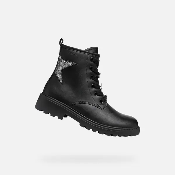 GEOX Črni gležnjarji Geox Case Girl