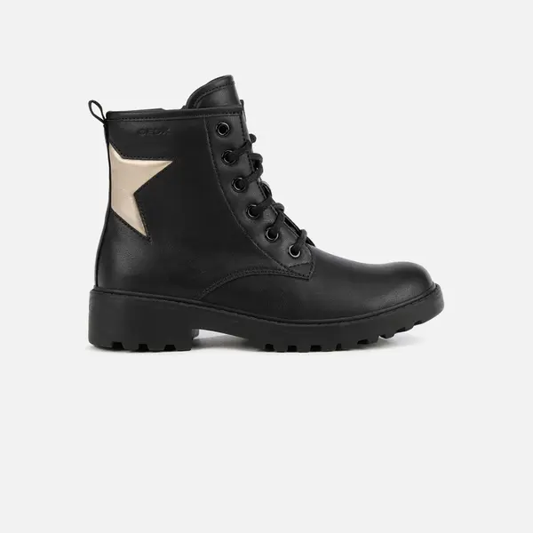 GEOX Črni gležnjarji Geox Casey za deklice