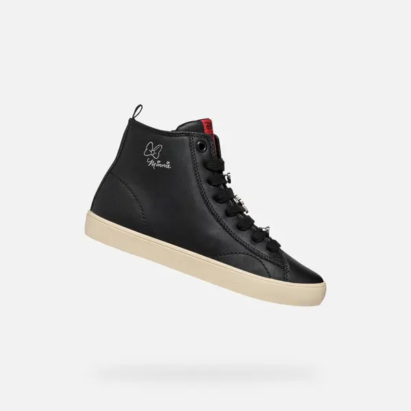 GEOX Črni gležnjarji Geox Gisli Girl