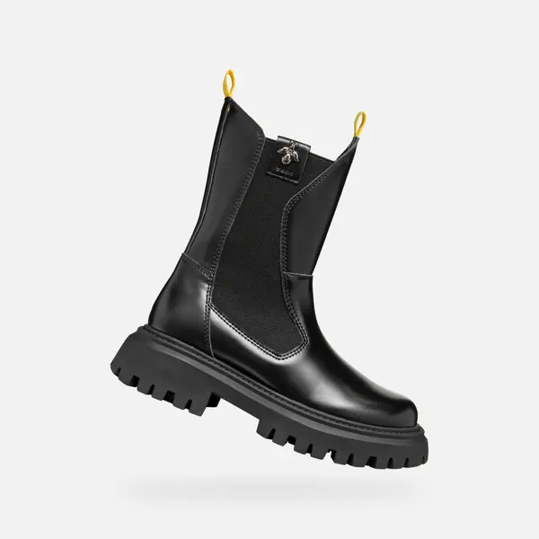 GEOX Črni gležnjarji Geox Maquinnens