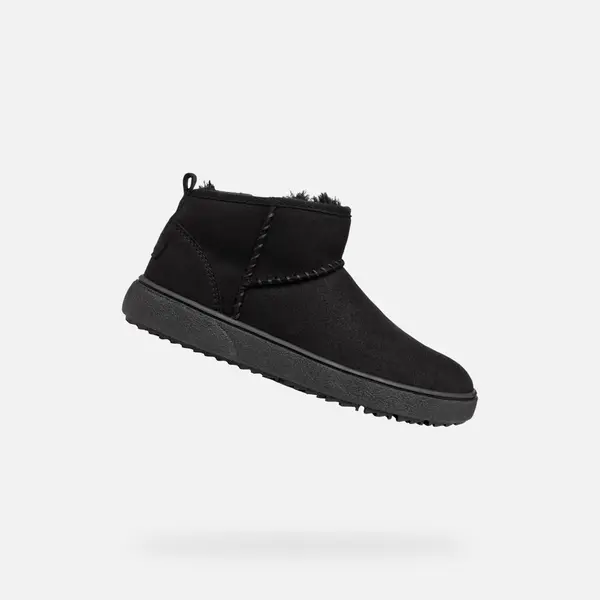 GEOX Črni gležnjarji Geox Theleven Girl