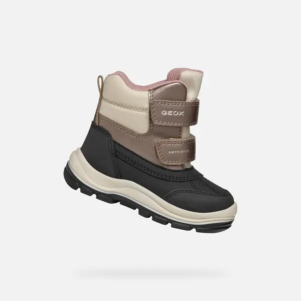 GEOX Črni gležnjarji za deklice Geox Flanfil ABX