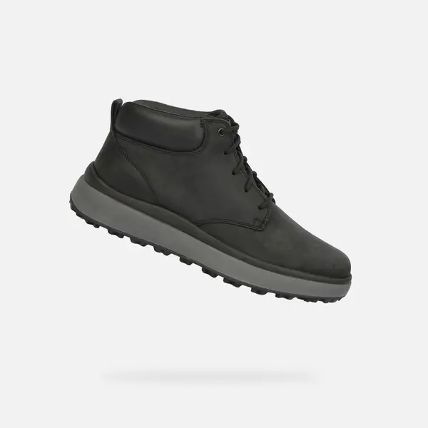 GEOX Črni moški gležnjarji Geox Granito + Grip