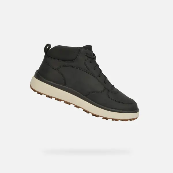 GEOX Črni moški gležnjarji Geox Granito + Grip