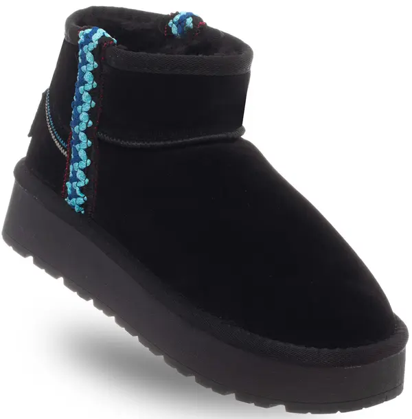 SOLO SOPRANI COUTURE Črni semiš gležnjarji SOLO SOPRANI