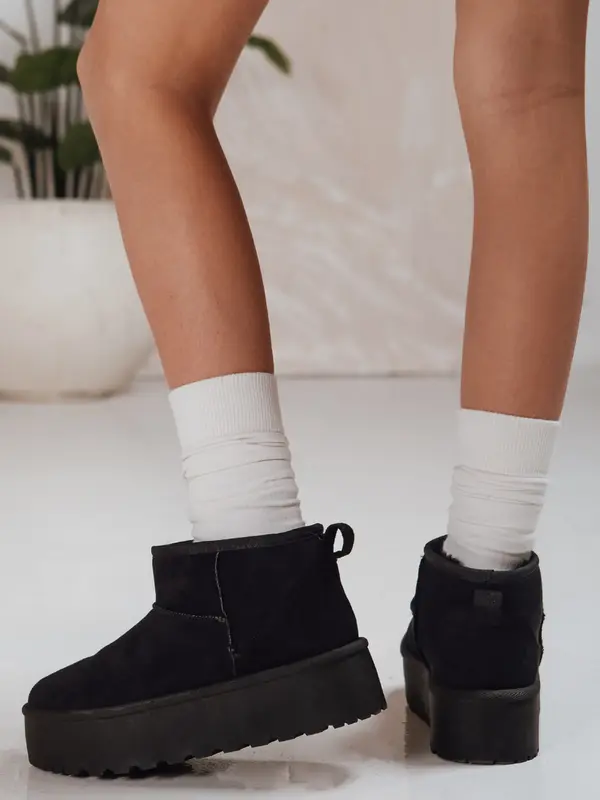 DStreet Črni ženski snežni škornji na platformi