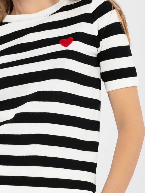 Factory Price Črno-beli črtasti pulover