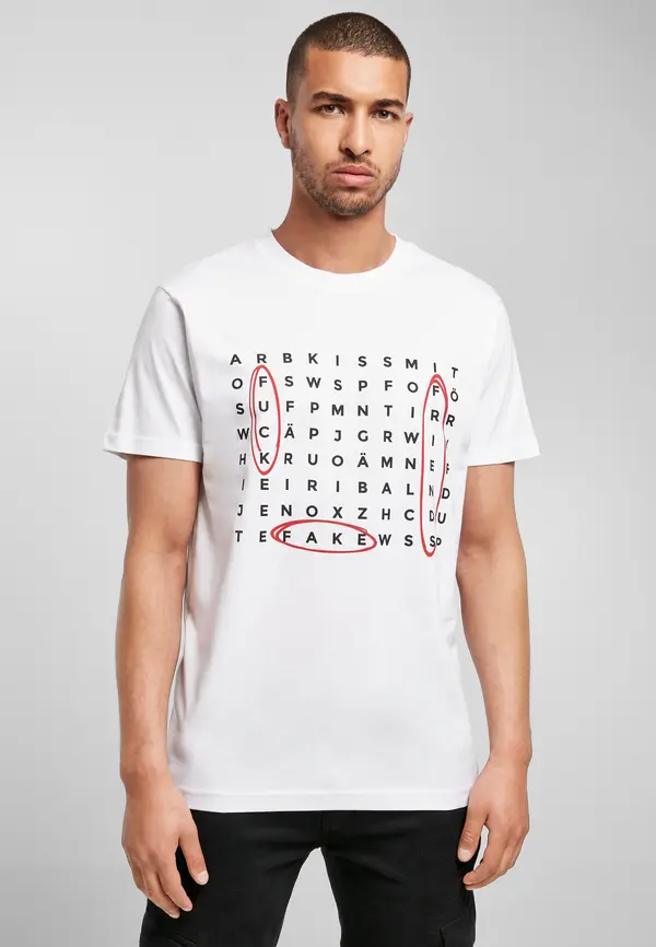 Mister Tee Crossword T-shirt white
