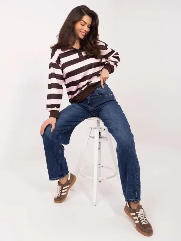 Italy Moda Črtast pulover