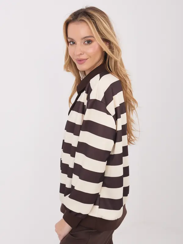 Italy Moda Črtasta bluza s kratkimi rokavi