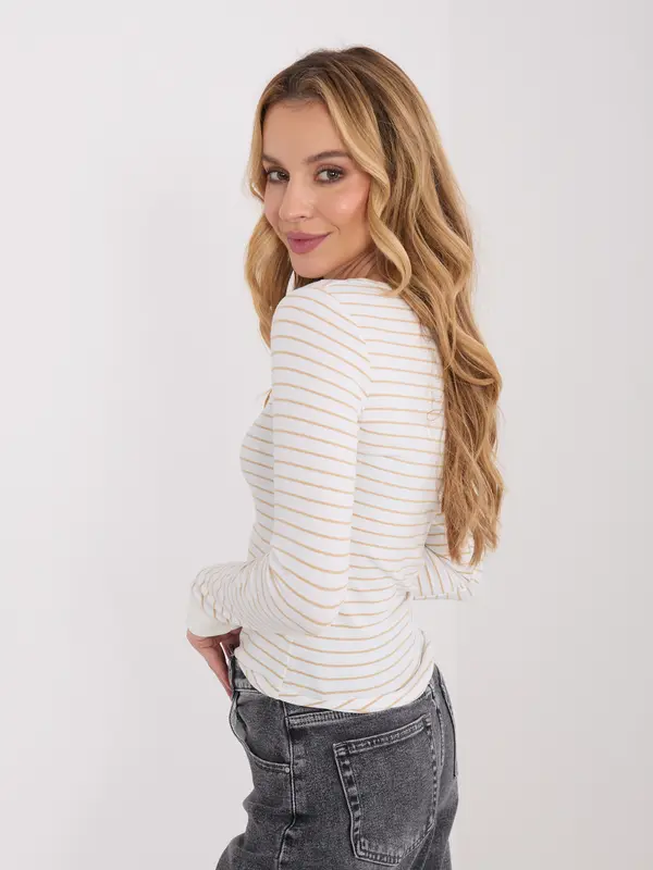 Factory Price Črtasta bluza z dolgimi rokavi