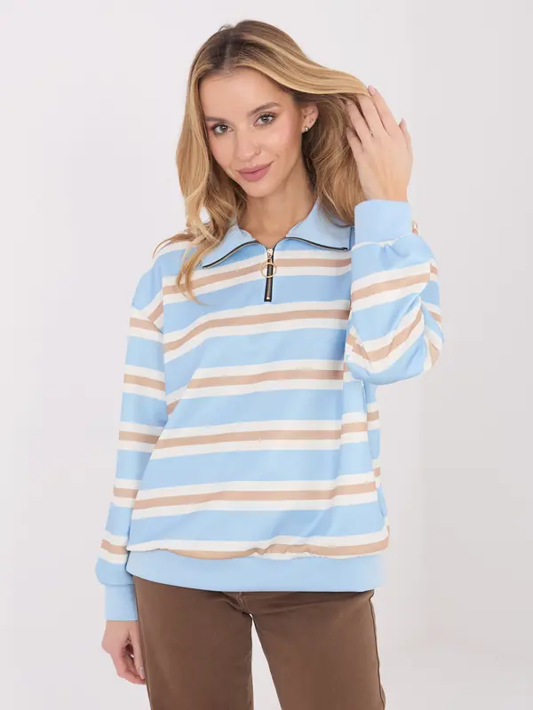 Italy Moda Črtasta bluza z ovratnikom