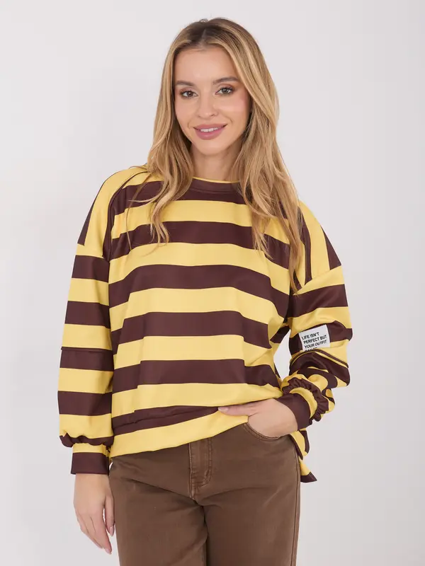 Italy Moda Črtasta jopa s kapuco