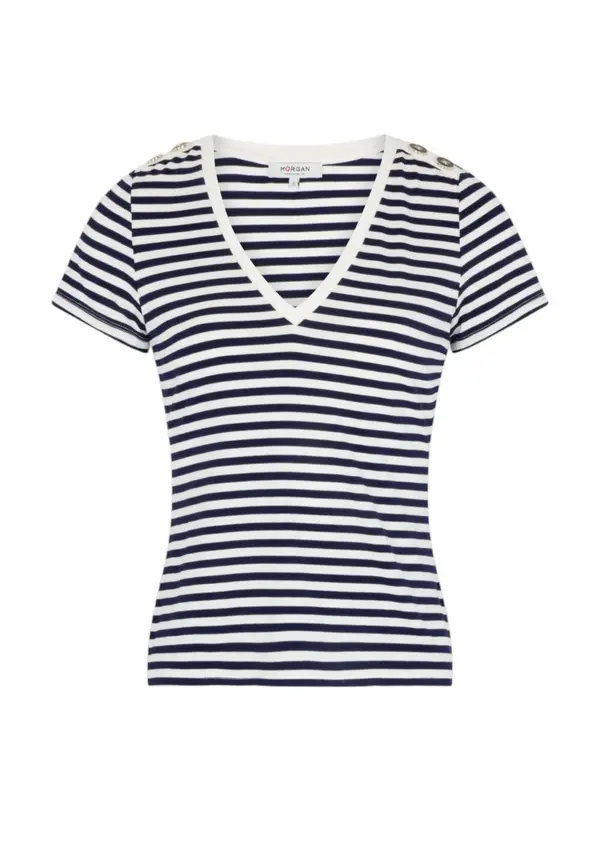 Morgan De Toi Črtasta majica s kratkimi rokavi