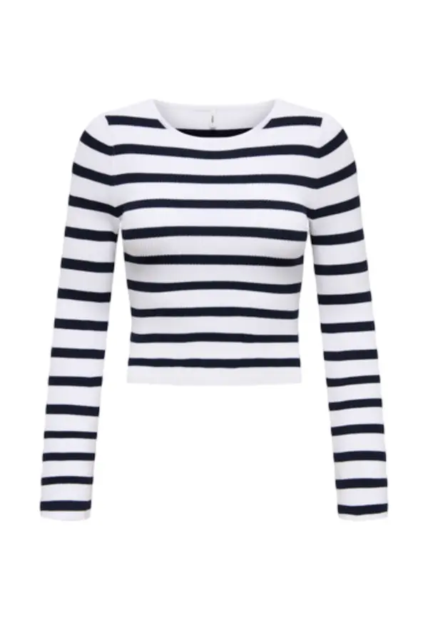 Only Črtasta majica z dolgimi rokavi