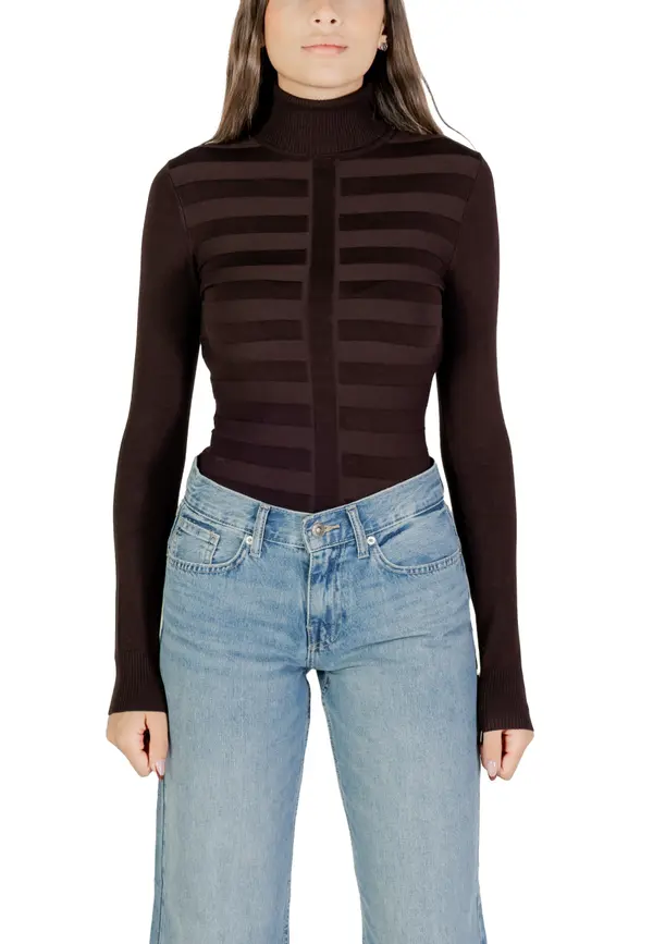 Morgan De Toi Črtasta pulover z ovratnikom Morgan De Toi