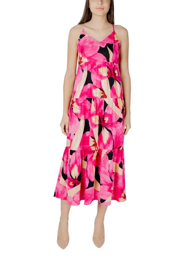 Only Cvetlična dolga obleka z naramnicami