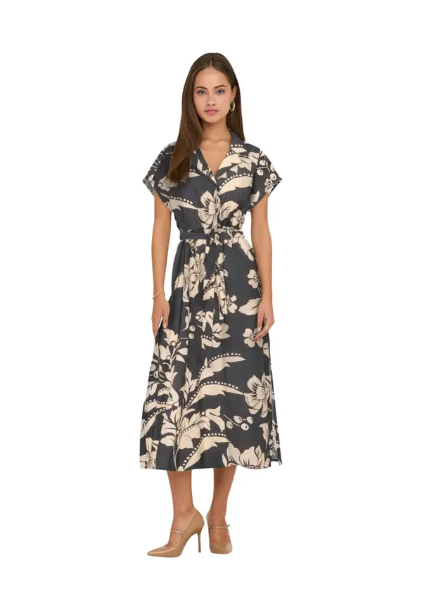 Jacqueline de Yong Cvetlična midi obleka Jacqueline De Yong