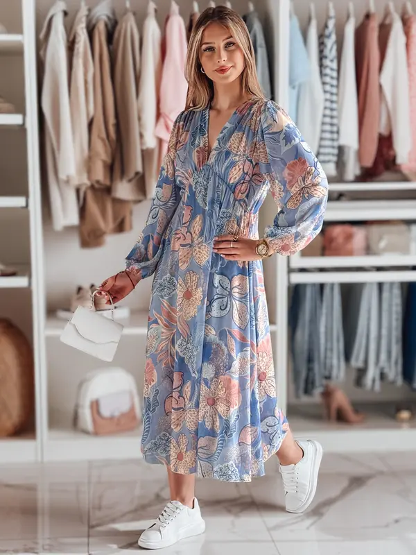 DStreet Cvetlična midi obleka LILOVIE