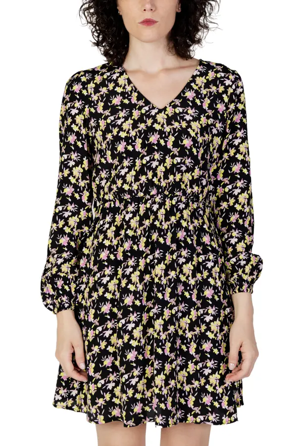 Jacqueline de Yong Cvetlična obleka z dolgimi rokavi