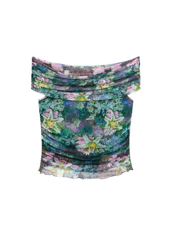 DESIGUAL Cvetlični top z ladjastim izrezom