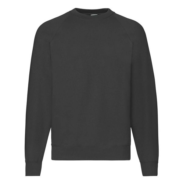 Fruit of the Loom Czarna bluza męska Raglan Sweat Fruit of the Loom