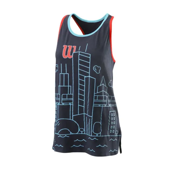 Wilson Dámské tílko Wilson  Chi Cotton Tank Outer Space XS