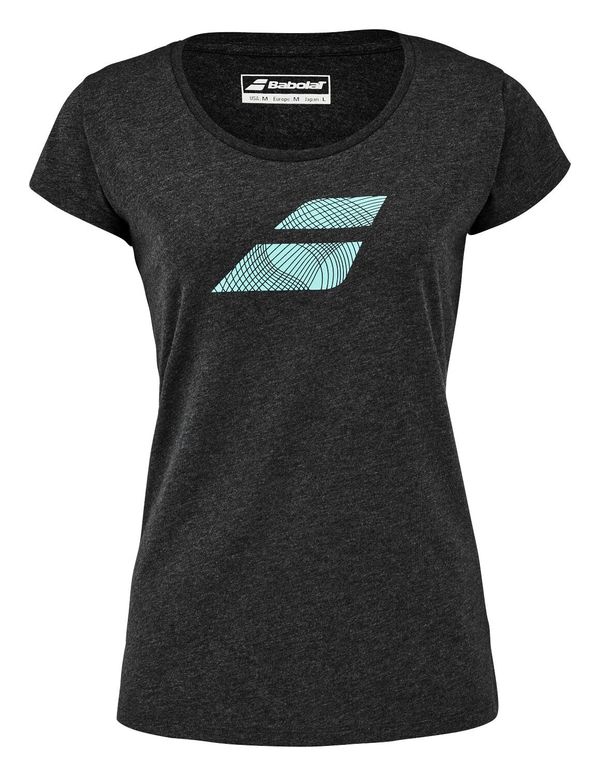 Babolat Dámské tričko Babolat  Exercise Flag Tee Women Black Heather S