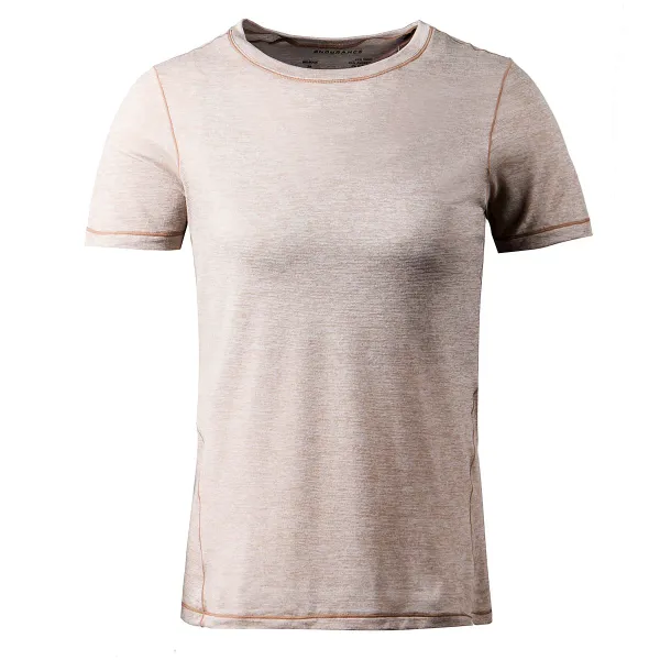 Endurance Dámské tričko Endurance Korrl Melange S-S Tee Warm Taupe