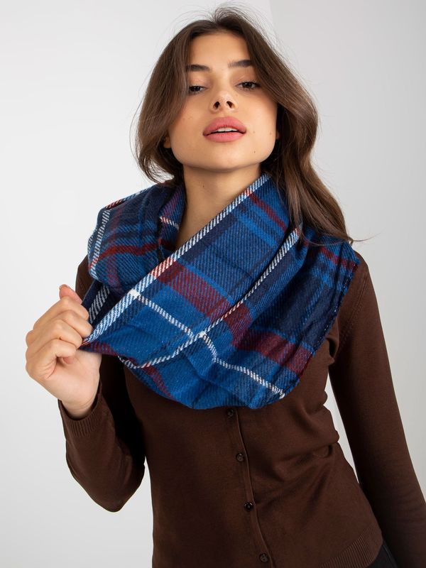 Fashionhunters Dark blue and burgundy chimney with checkered print