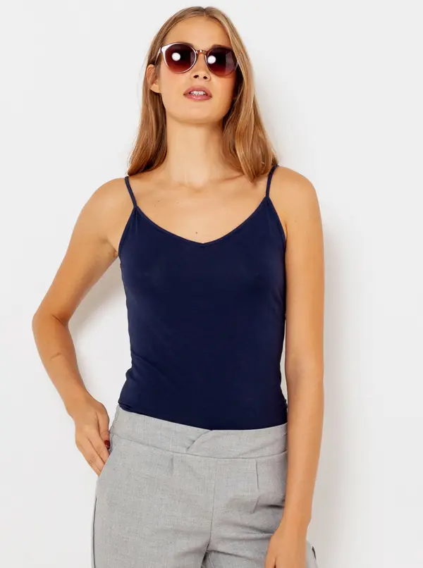 CAMAIEU Dark blue basic tank top CAMAIEU - Women