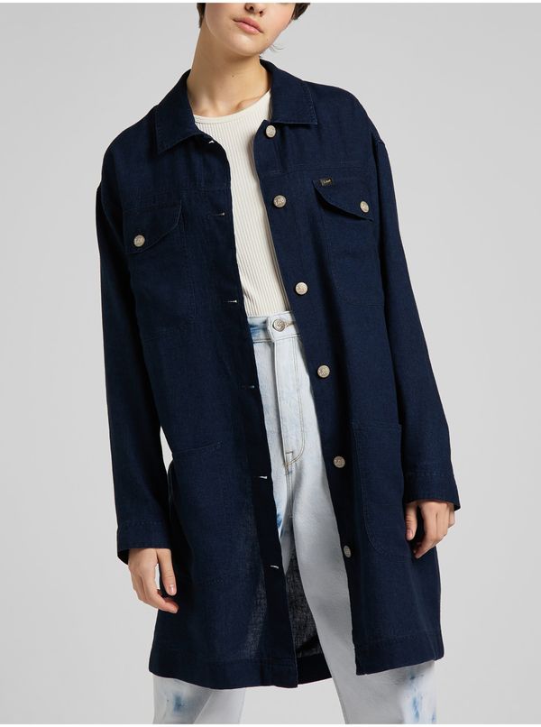 Lee Dark Blue Denim Shirt Light Coat Lee - Women