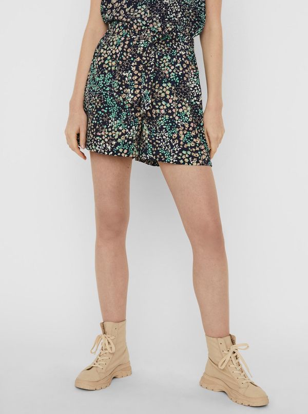 Vero Moda Dark blue floral shorts VERO MODA Hannah - Women