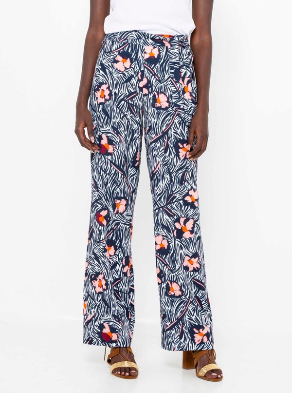 CAMAIEU Dark blue floral trousers CAMAIEU - Women