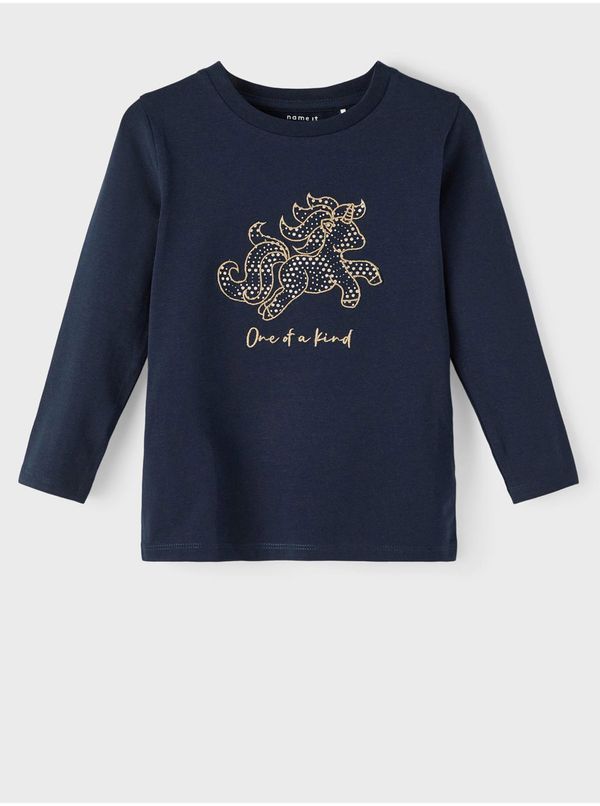 name it Dark blue girly T-shirt name it Tyla - Girls