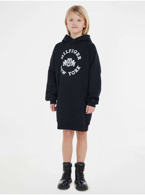 Tommy Hilfiger Dark Blue Hoodie Sweatshirt Dress Tommy Hilfiger - Girls